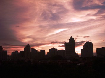 This photo of Jakarta, Indonesia's skyline at sunset was taken by Agus Dwiyanto of Jakarta.